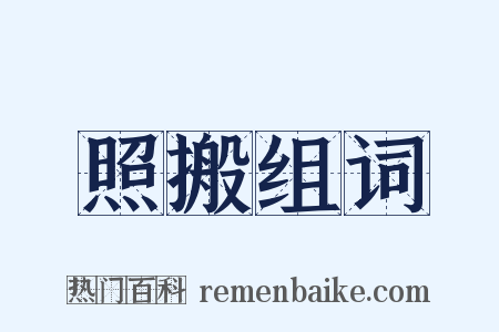 照搬组词是什么意思的图片